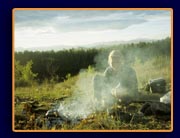 abendliches Kochen - hier in Tuva